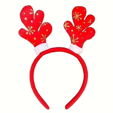 6/12PCS Random Christmas Headbands Party Favors Xmas Party Headband Favors Christmas Hat Hairpin for Holiday Classroom Supplies