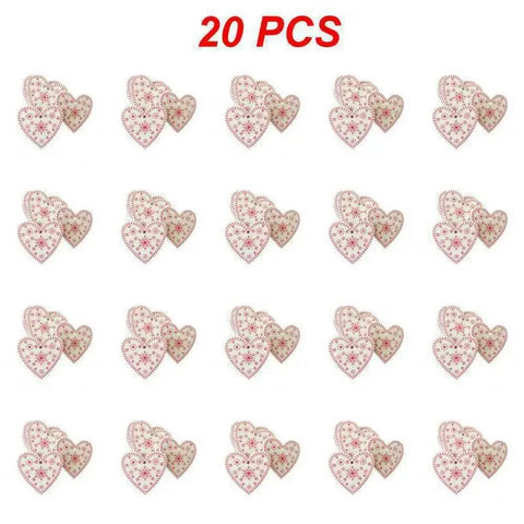 10/20/30Pcs Wooden Chirstmas Tree Hanging Decoration Christmas Ornaments Snow Elk Pendants Home Party New Year Gift Decor