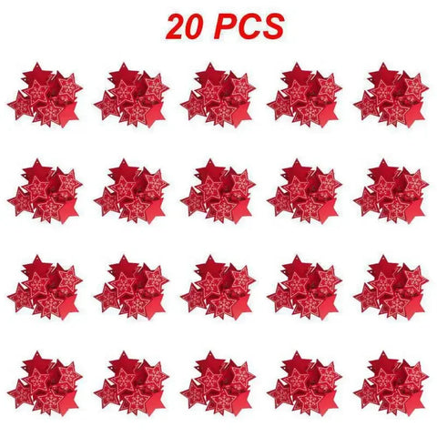 10/20/30Pcs Wooden Chirstmas Tree Hanging Decoration Christmas Ornaments Snow Elk Pendants Home Party New Year Gift Decor