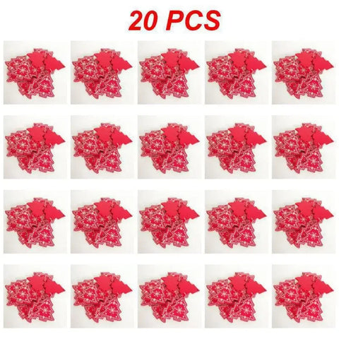 10/20/30Pcs Wooden Chirstmas Tree Hanging Decoration Christmas Ornaments Snow Elk Pendants Home Party New Year Gift Decor
