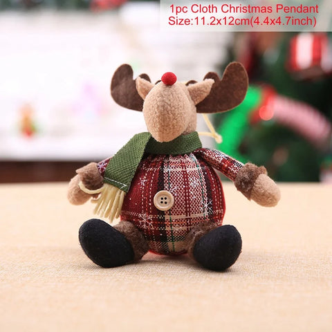 Snowman Doll Merry Chirstmas Decor for Home Table 2023 Elk Doll Christmas Ornaments Santa Claus Navidad Gift Happy New Year 2024
