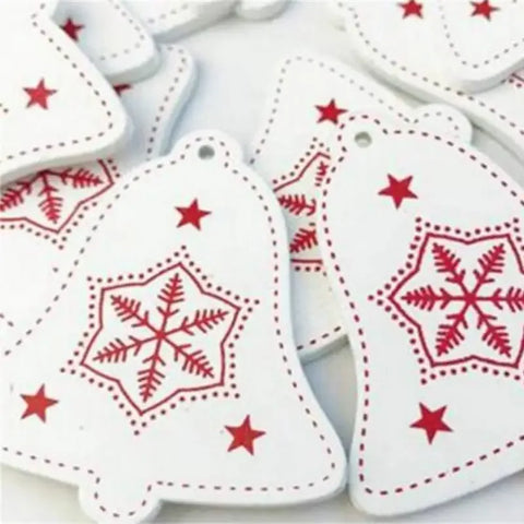 10/20/30Pcs Wooden Chirstmas Tree Hanging Decoration Christmas Ornaments Snow Elk Pendants Home Party New Year Gift Decor