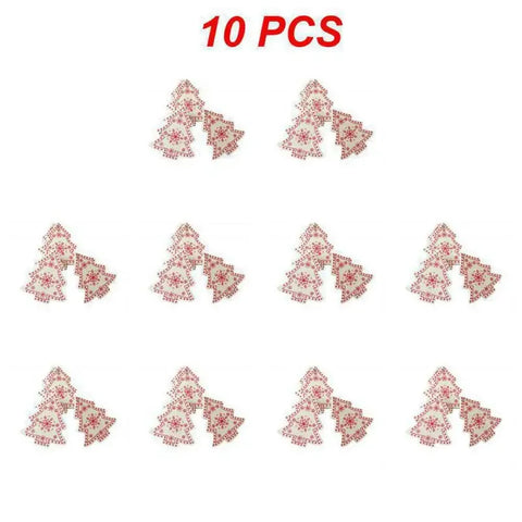 10/20/30Pcs Wooden Chirstmas Tree Hanging Decoration Christmas Ornaments Snow Elk Pendants Home Party New Year Gift Decor
