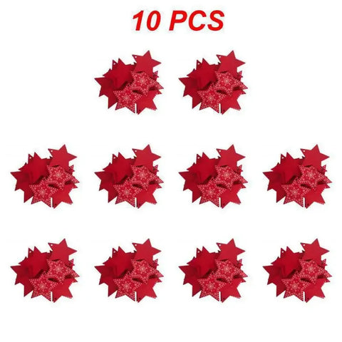 10/20/30Pcs Wooden Chirstmas Tree Hanging Decoration Christmas Ornaments Snow Elk Pendants Home Party New Year Gift Decor