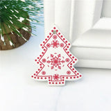 10Pcs 5cm Wooden Christmas Tree Hanging Pendants Chirstmas Ornament DIY Wooden Hanging Pendants Kids Toys Holiday Hanging Decor