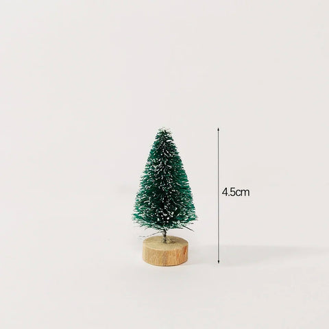 5/8pcs Mini Christmas Trees Small Artificial Christmas Tree Ornament Cedar Pine Sisal Tabletop Merry Christmas Party Decoration