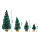 5/8pcs Mini Christmas Trees Small Artificial Christmas Tree Ornament Cedar Pine Sisal Tabletop Merry Christmas Party Decoration