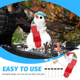 1Set Christmas Snowman Prop Decoration DIY Dress-Up Kit Reusable Snowman Making Accessories Festive Outdoor Activities