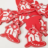 10Pcs 5cm Wooden Christmas Tree Hanging Pendants Chirstmas Ornament DIY Wooden Hanging Pendants Kids Toys Holiday Hanging Decor