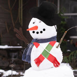 1Set Christmas Snowman Prop Decoration DIY Dress-Up Kit Reusable Snowman Making Accessories Festive Outdoor Activities