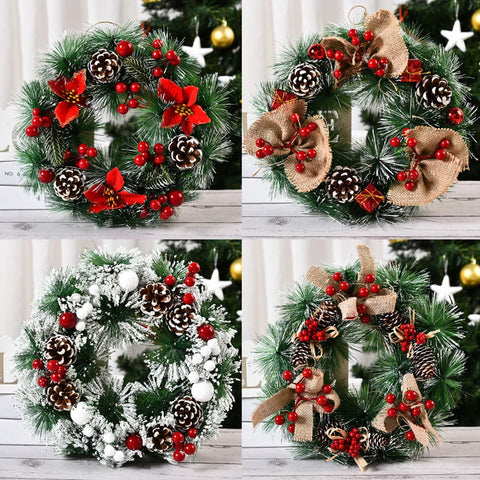 LUSQI 20PC Natural Snowflake Pinecones Christmas Tree Decorations Scene Arrangement Atmosphere Decorations Props