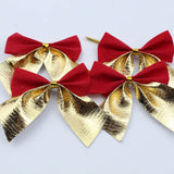 12/24/36pcs Christmas Bow Christmas Decoration For Home Gold Red Bowknot Xmas Tree Ornaments New Year 2025 Navidad Supplies