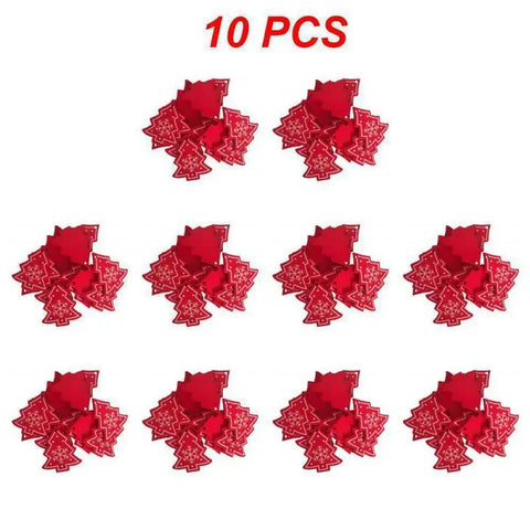 10/20/30Pcs Wooden Chirstmas Tree Hanging Decoration Christmas Ornaments Snow Elk Pendants Home Party New Year Gift Decor