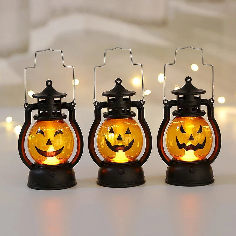 Cosplay Pumpkin Lights Decorative Kerosene Lanterns LED Handheld Lamp Pumpkin for Table Camping Garden Yard Party Home Decor