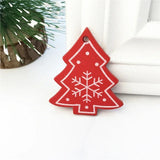 10Pcs 5cm Wooden Christmas Tree Hanging Pendants Chirstmas Ornament DIY Wooden Hanging Pendants Kids Toys Holiday Hanging Decor