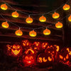 Halloween LED String Lights 10/20 Pumpkin Ghost Witch Shapes Battery Powered Fairy Lights for Indoor Outdoor Party Decorations