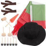 1Set Christmas Snowman Prop Decoration DIY Dress-Up Kit Reusable Snowman Making Accessories Festive Outdoor Activities