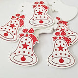 10Pcs 5cm Wooden Christmas Tree Hanging Pendants Chirstmas Ornament DIY Wooden Hanging Pendants Kids Toys Holiday Hanging Decor