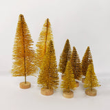 5/8pcs Mini Christmas Trees Small Artificial Christmas Tree Ornament Cedar Pine Sisal Tabletop Merry Christmas Party Decoration