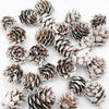 LUSQI 20PC Natural Snowflake Pinecones Christmas Tree Decorations Scene Arrangement Atmosphere Decorations Props